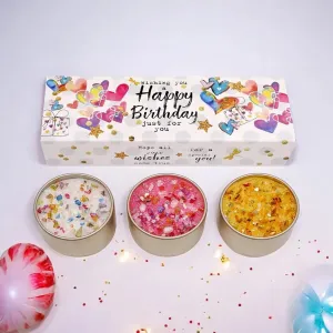 Happy Birthday Candles Trio Set