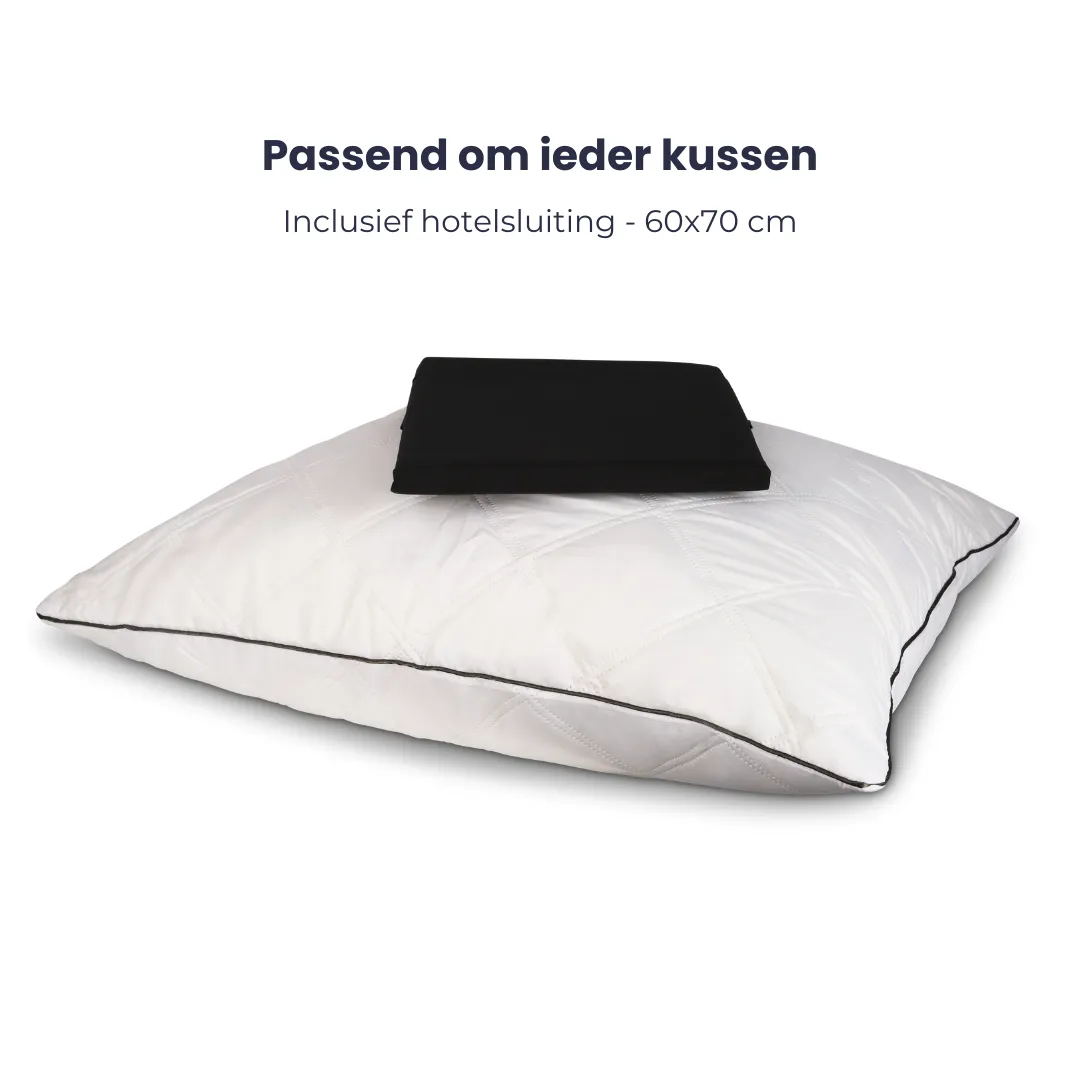 HappyDuvet | Anthracite pillowcase set 2 pieces - 60x70cm - 100% cotton