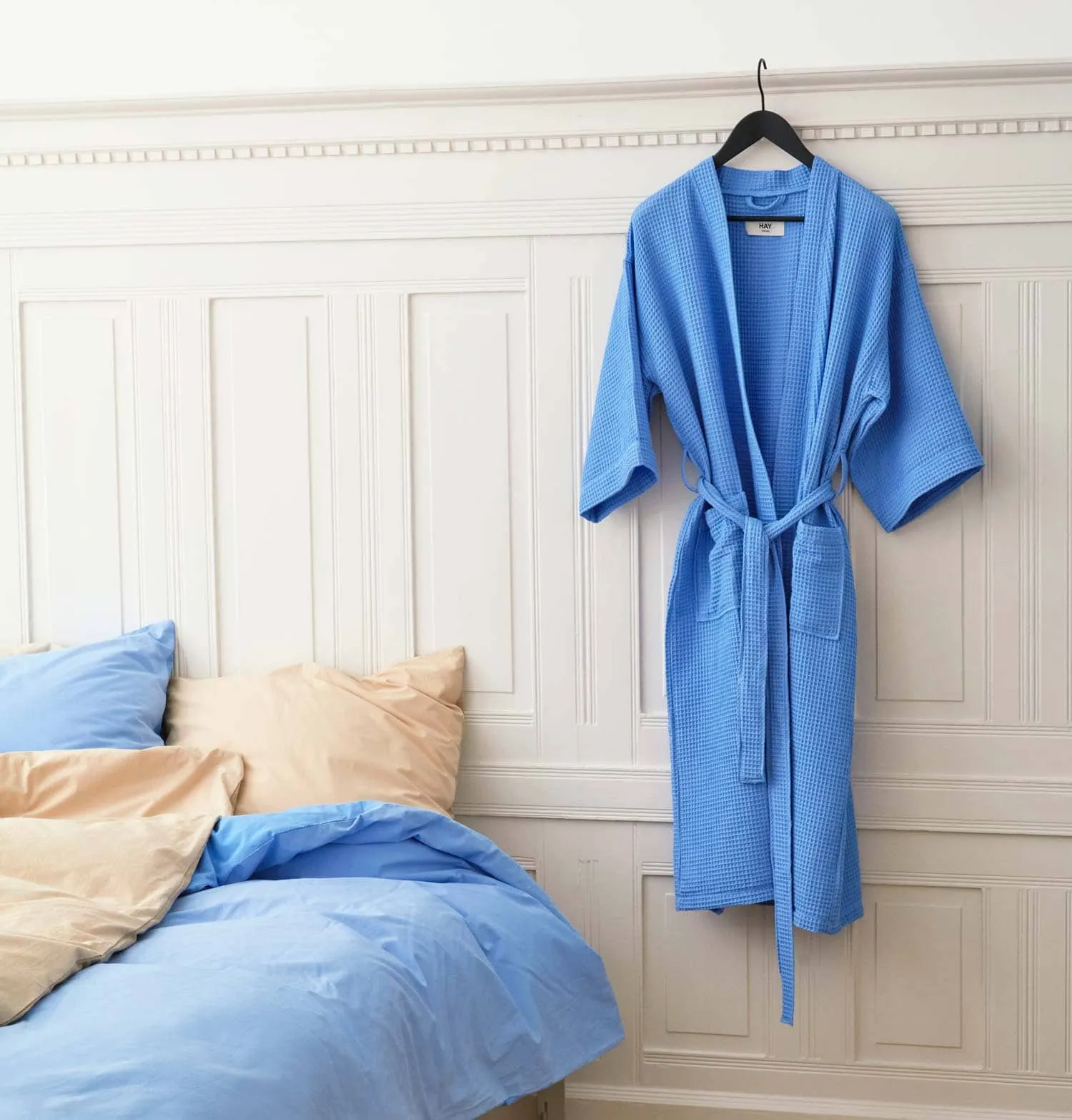 HAY Waffle Bathrobe in Sky Blue