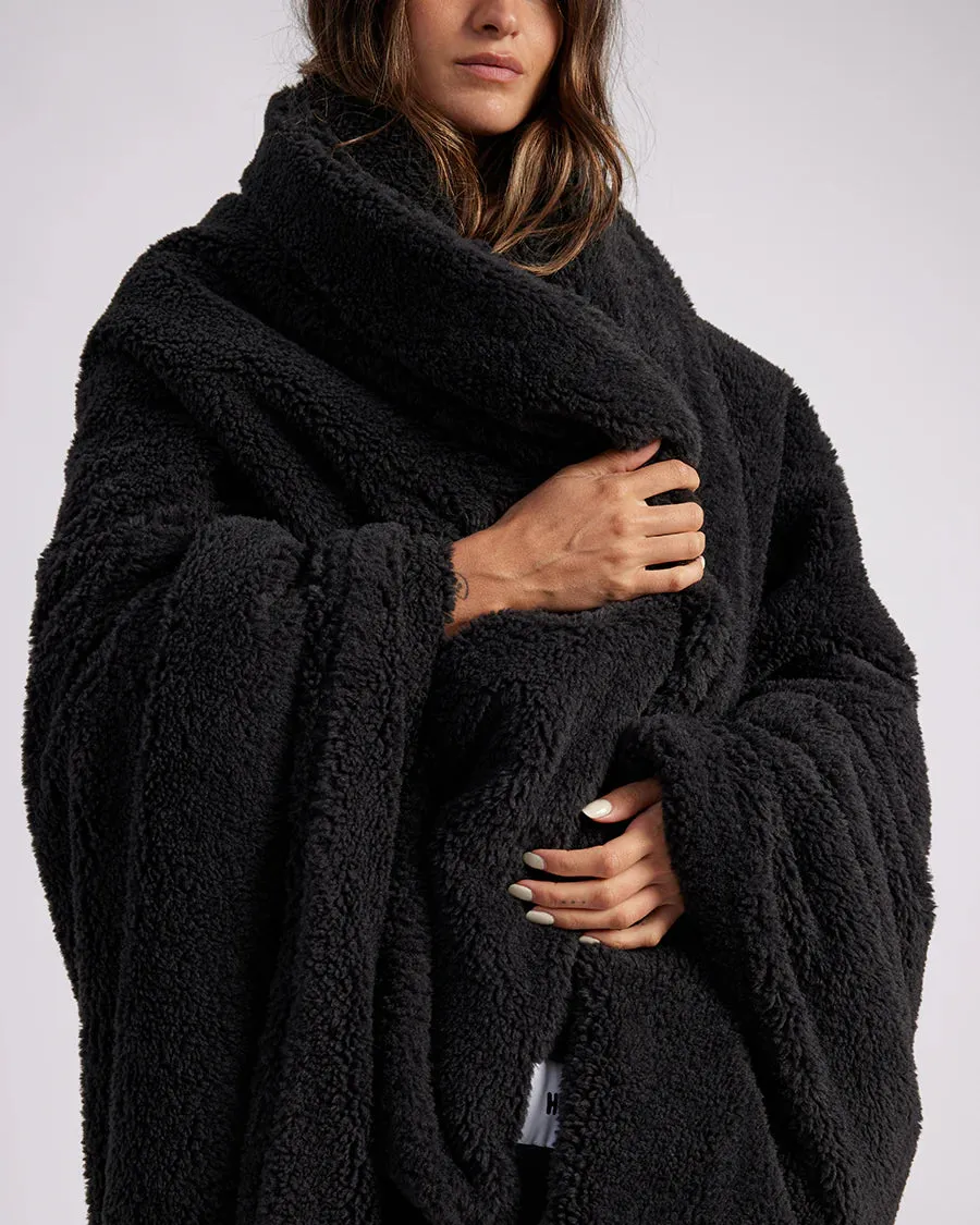 Hommey Faux Fur Throw Blanket - Charcoal