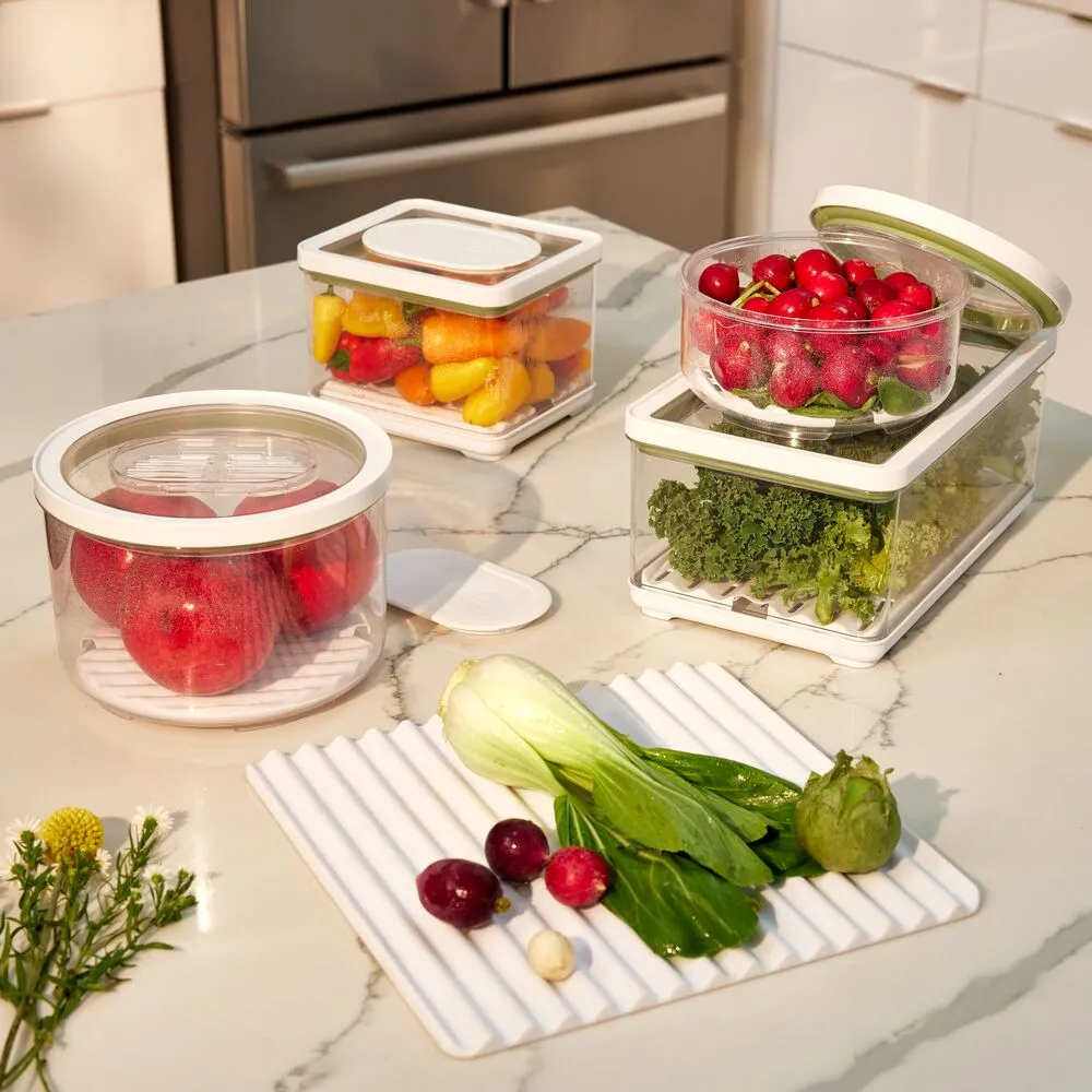 iDesign iDFresh BPA-Free Recycled Plastic Produce Storage Bin, Large