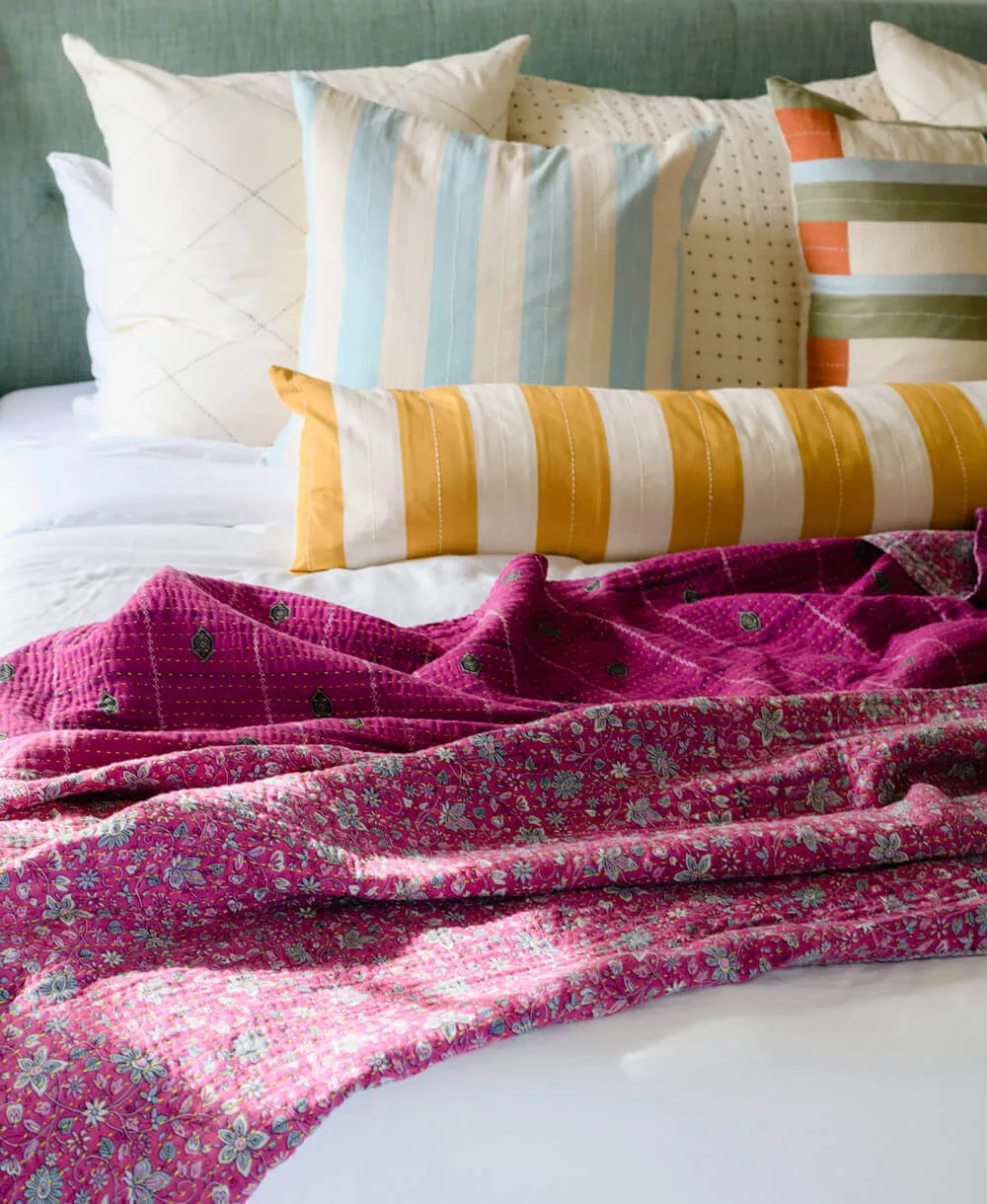 Kantha Quilt Throw - No. 240312