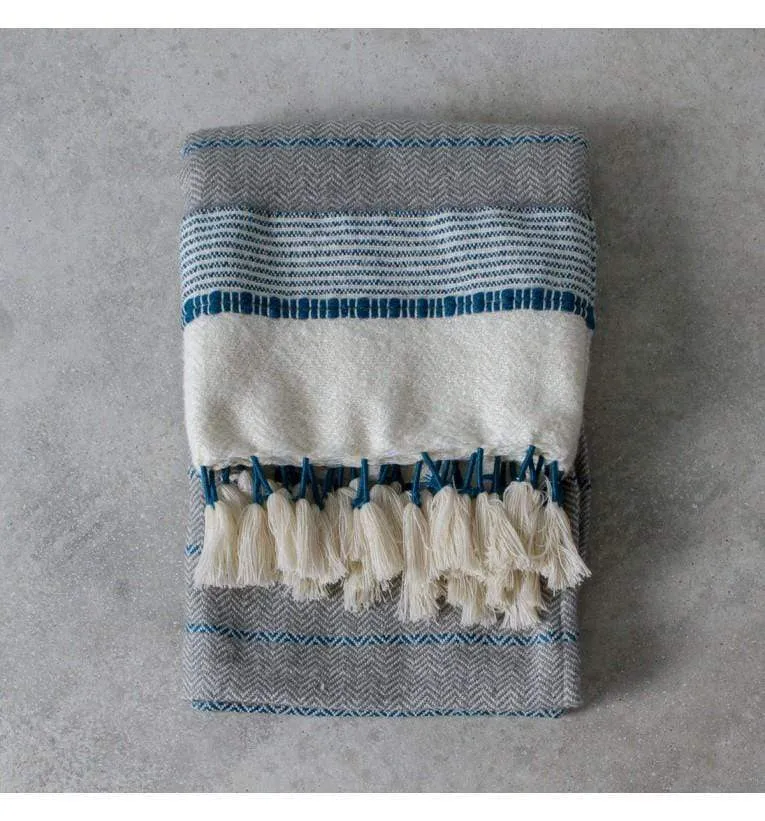 Kasbah Teal Textured Throw