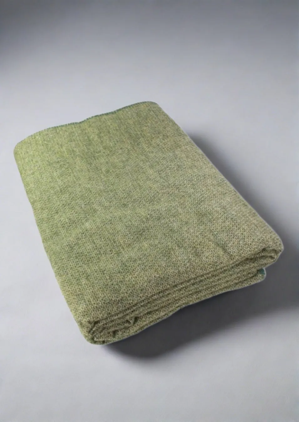 Kerry Woollen Mills Blankets Super-King Size | Lichen Green