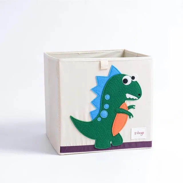 Kid's Animal Storage Cubes Large with Lids Heavyweight Foldable *