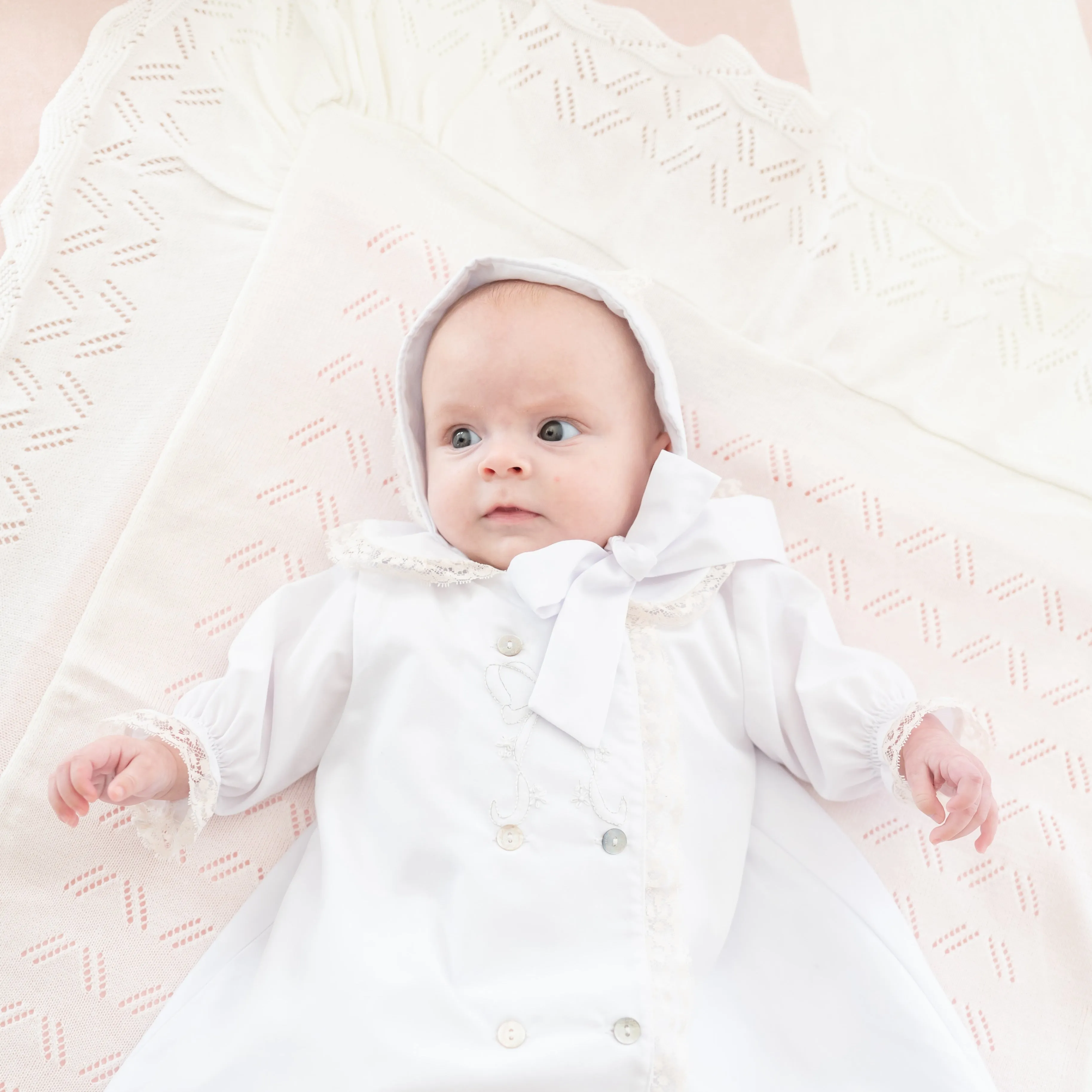 Knit Baby Blanket - Ivory