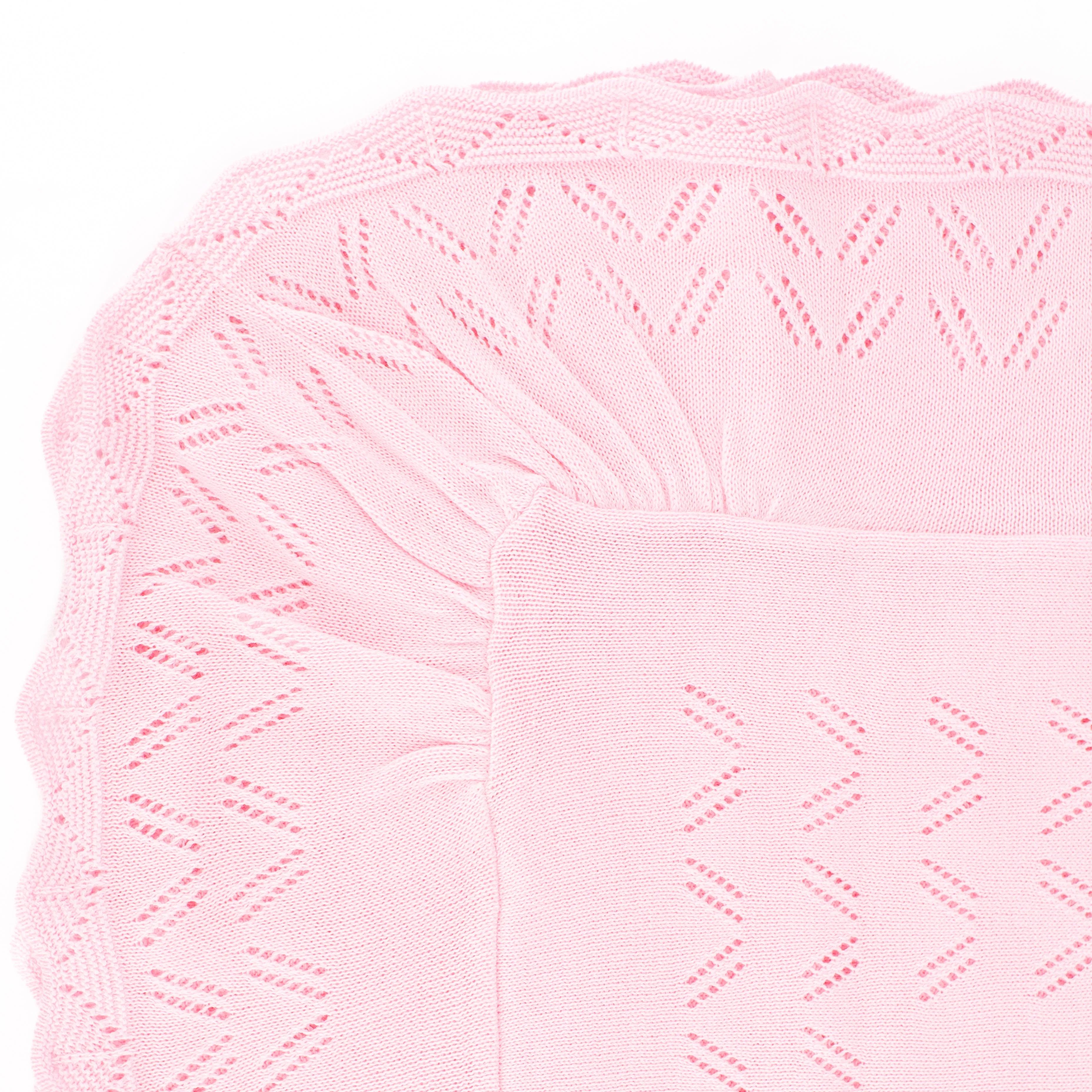Knit Baby Blanket - Pink