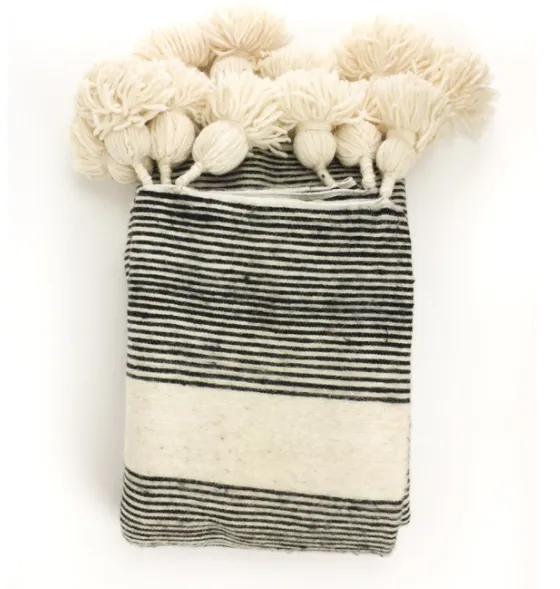 Laila Wool Throw Blanket, Two Sizes