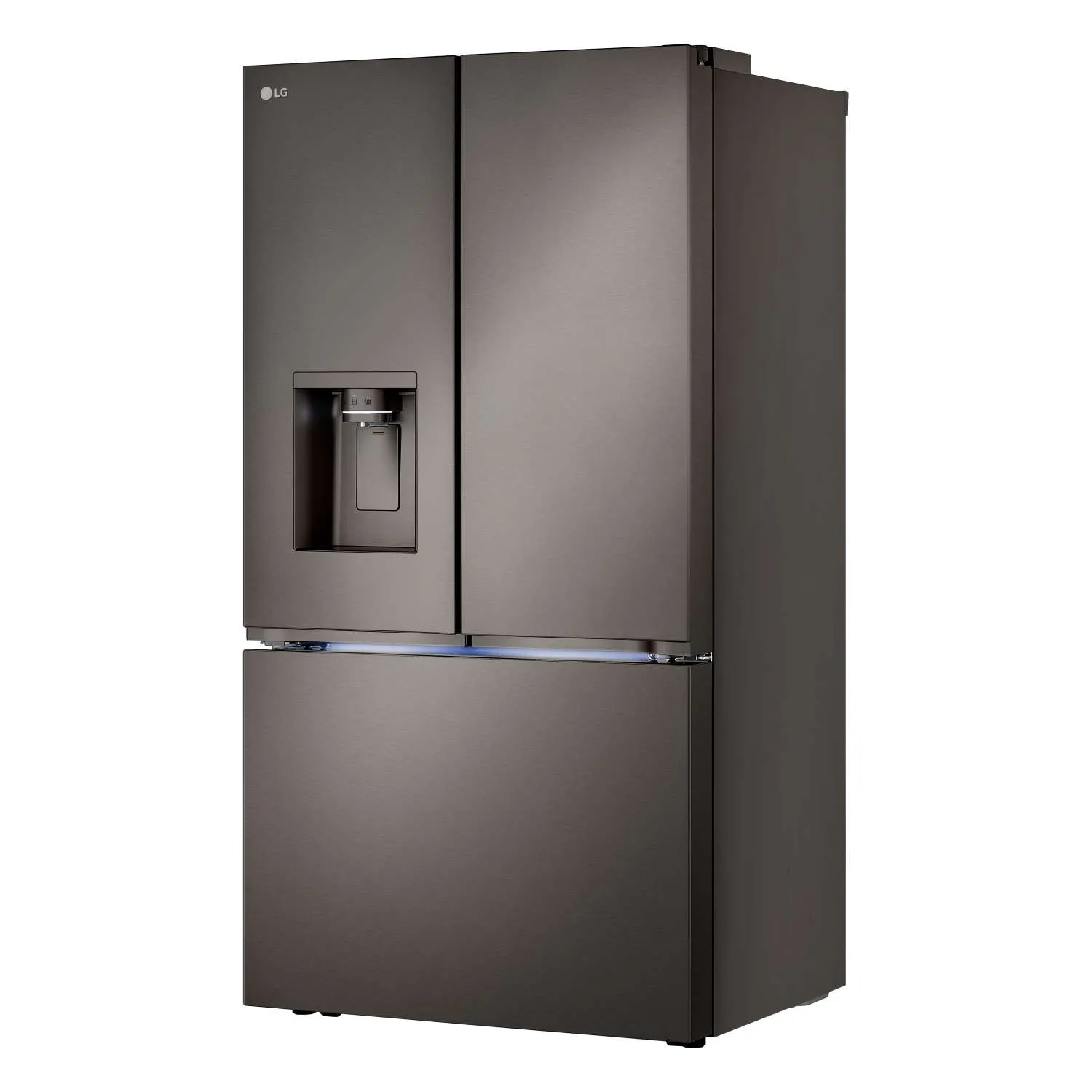 LG 26 cu. ft. Smart Counter-Depth MAX™ Black Stainless Steel French Door Refrigerator with Four Types of Ice - LRYXC2606D