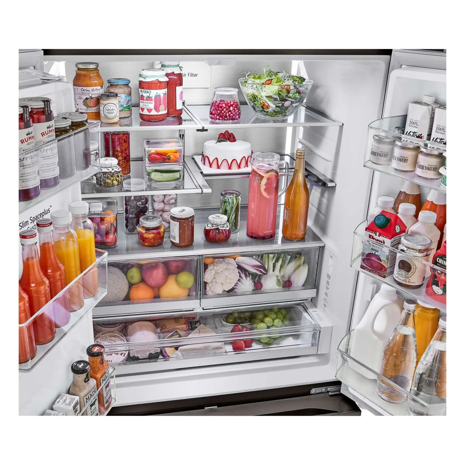 LG 26 cu. ft. Smart Counter-Depth MAX™ Black Stainless Steel French Door Refrigerator with Four Types of Ice - LRYXC2606D