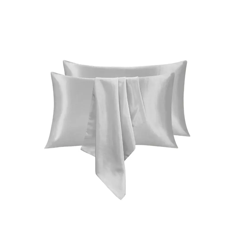 Linenova Silky Smooth Satin King Pillowcase 2 Pack