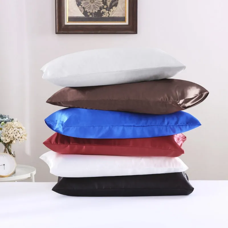 Linenova Silky Smooth Satin King Pillowcase 2 Pack