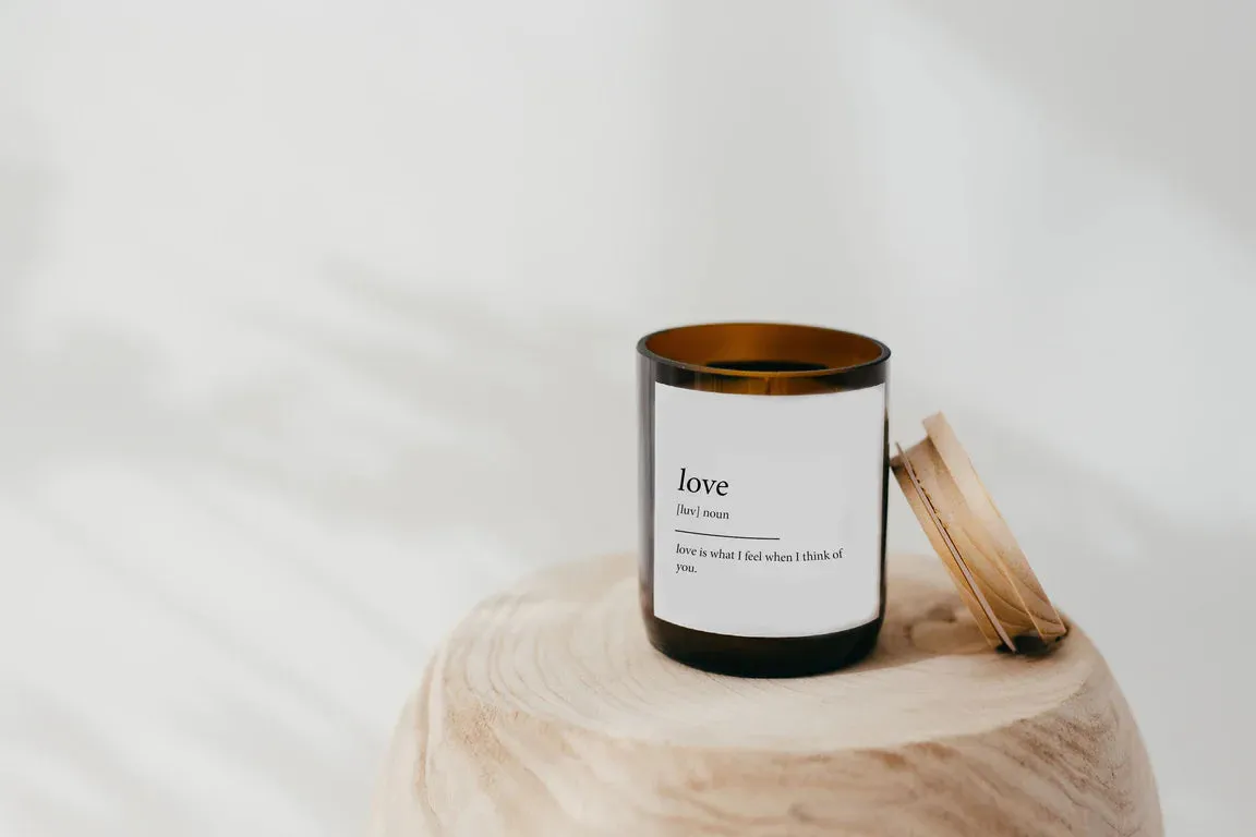 'LOVE' - Dictionary Meaning Soy Candle