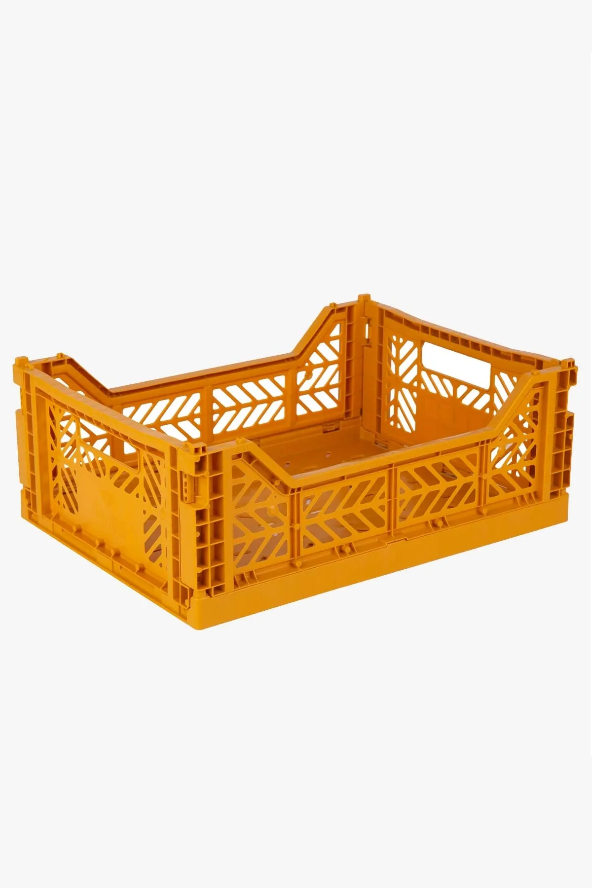 Luna Crates 3-Pack Utility Stackable Crates Mustard