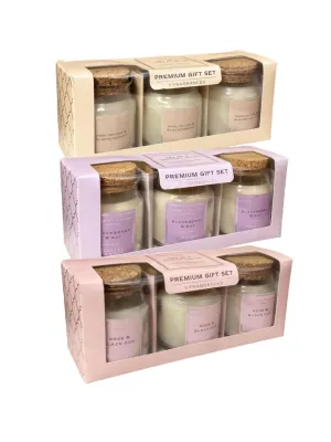 Luxurious Six Sets of Trio Scented Candle Gift Box - Elizabeth Williams London Collection | Premium Fragrance Candles