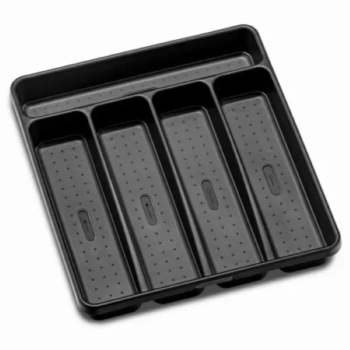 Madesmart 95-29885-06 Small Black 5-Compartment Silverware Storage Tray - Quantity of 10