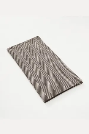 Merino Double Sided Herringbone Blanket - Ash Brown