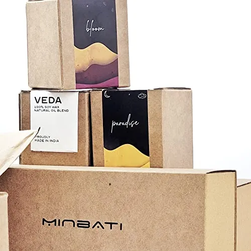 MINBATI Mystic Discovery Set of 3 Scented Candles Fragrances Rose Floral Peachy Gift Set for Birthday Anniversary Wedding Home Decoration