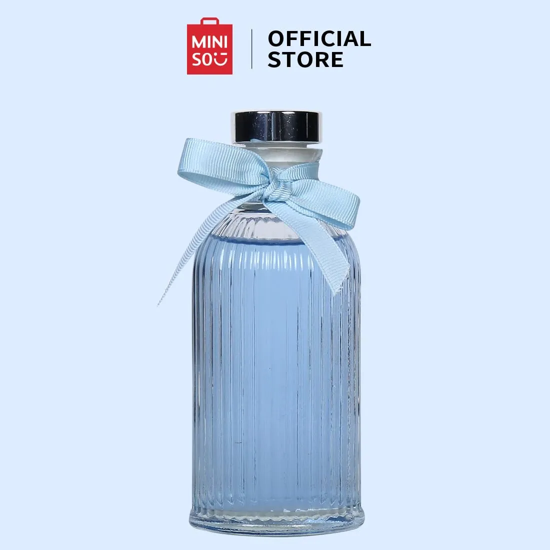 MINISO Lost in Garden Home Fragrance Flameless Essential Oil with Diffuser Sticks Room Freshener for Home, Bedroom, Living Room, Blue Lilac