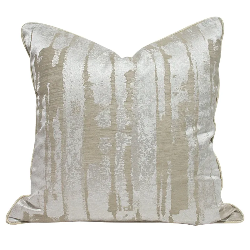 Modern Abstract Beige Throw Cushion