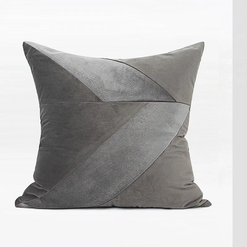 Modern Taupe and Grey Throw Cushion