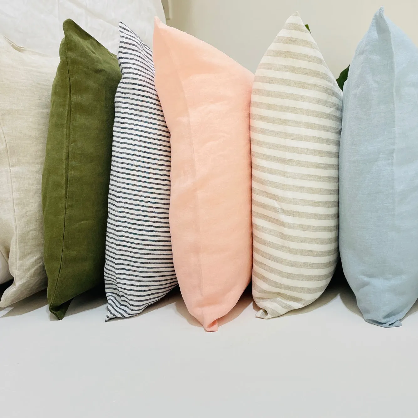 Moss Linen Pillowcases Pair