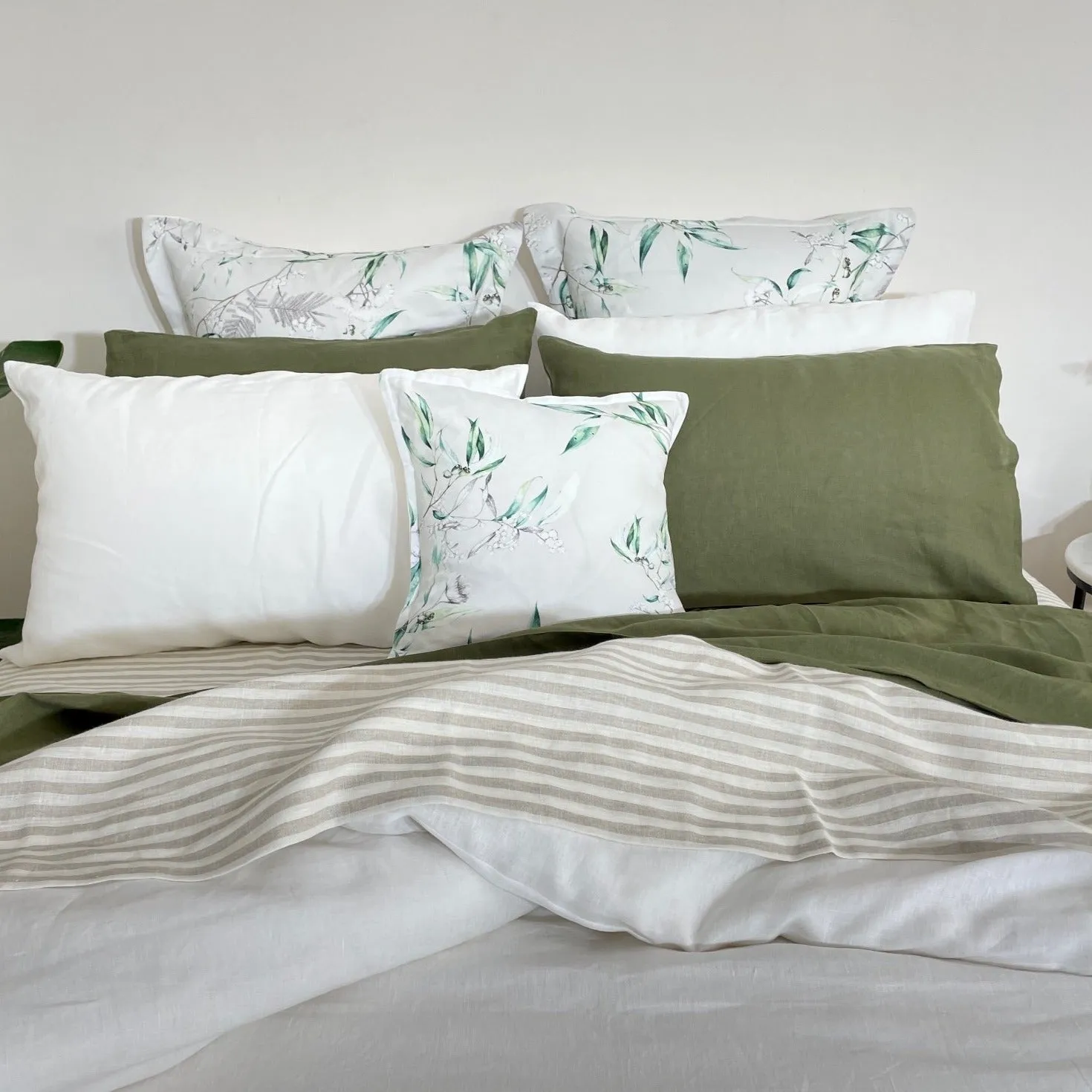 Moss Linen Pillowcases Pair