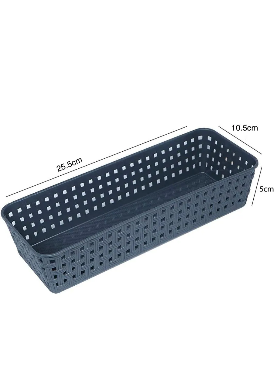 Multipurpose Desk Organizer Tray Office Drawer Dividers Storage Bins for Kitchen, Bathroom, Office, Makeup, Bedroom Dresser, Craft Basket Rack Multicolour (pack of 6)