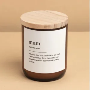 'MUM' - Dictionary Meaning Soy Candle'