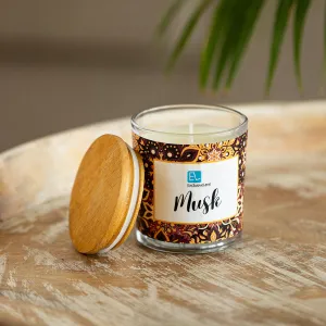 Musk' Handmade Wax Jar Scented Candle (28 Hours Burn Time, Soy Blend, Reusable Jar)