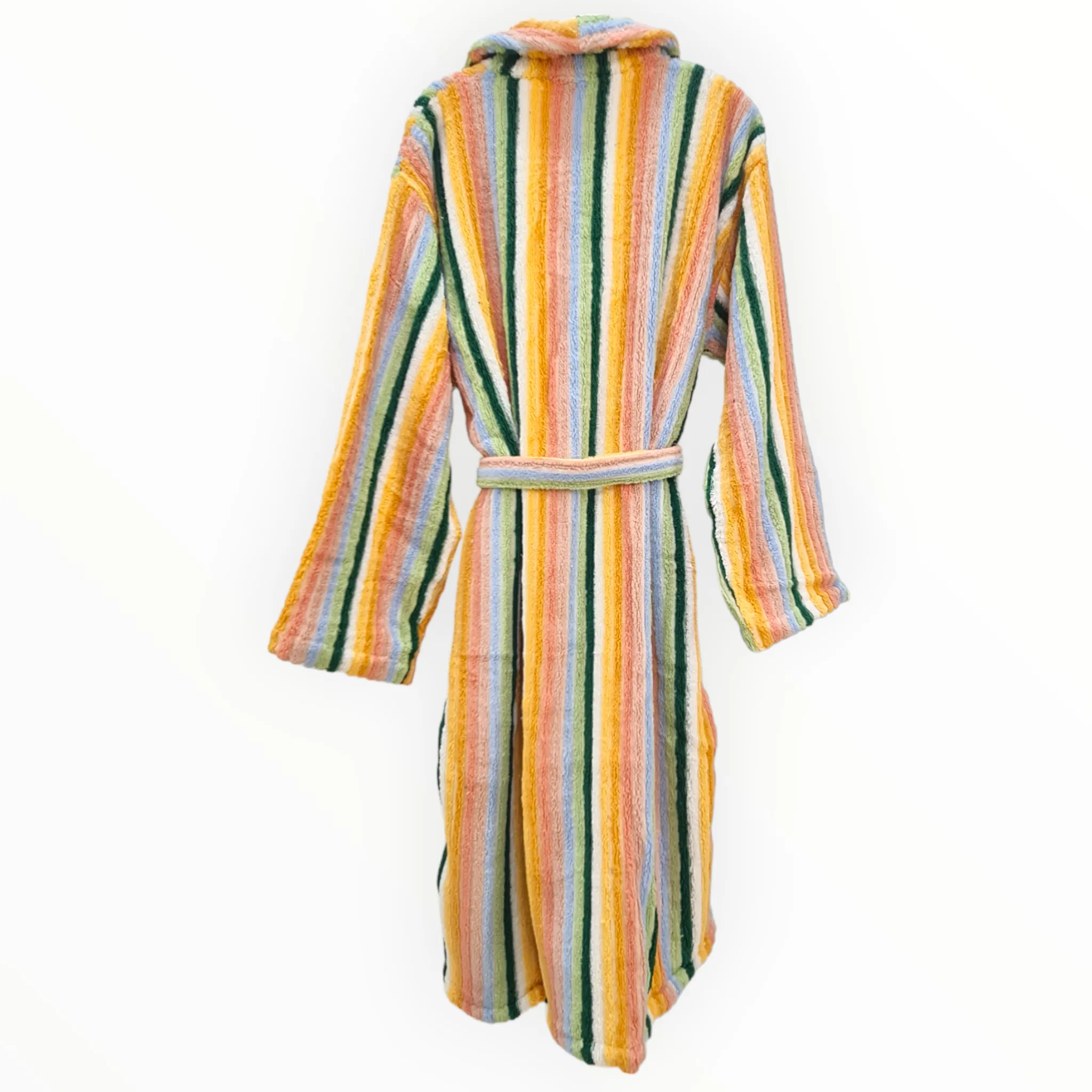 Natural Cotton Hand-Woven Unisex One Size Terry Towel Bathrobe