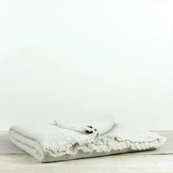Natural textured throw large 140x220