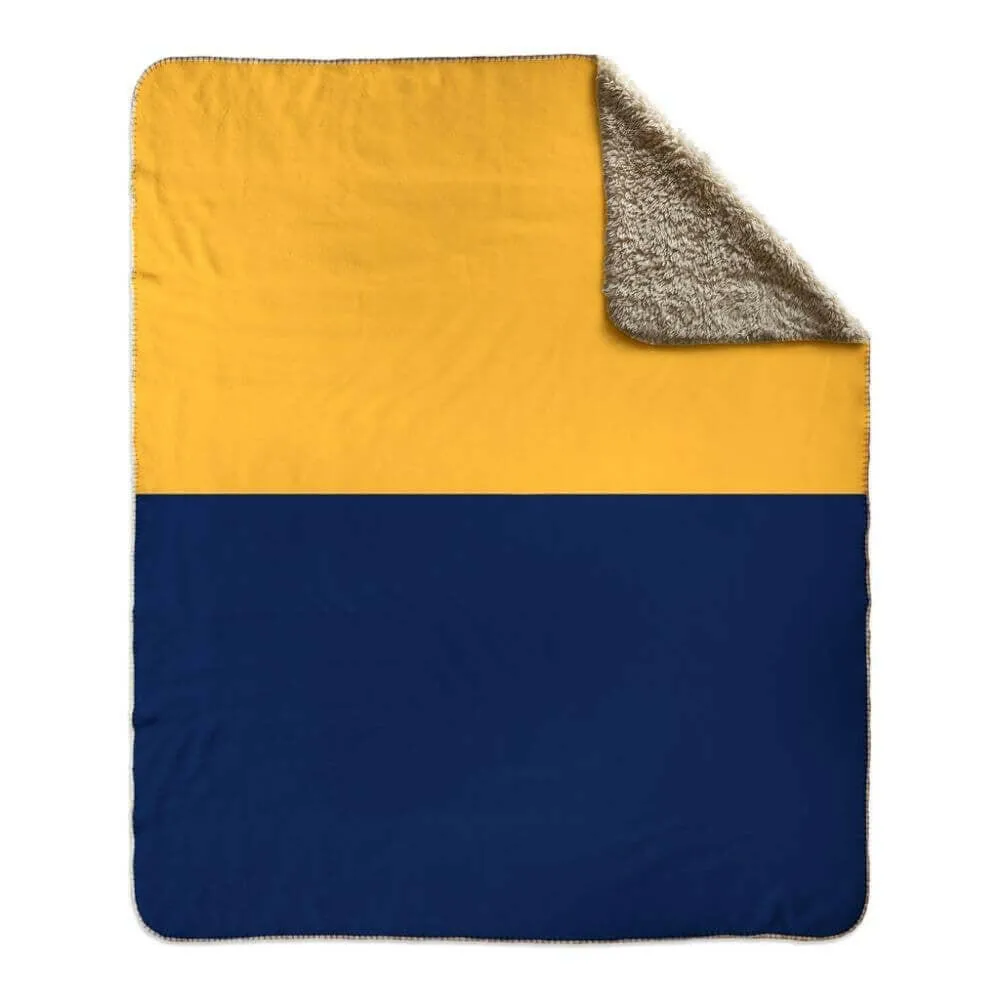 Nautical Signal Flag Fleece Sherpa Blanket, Choose A-Z