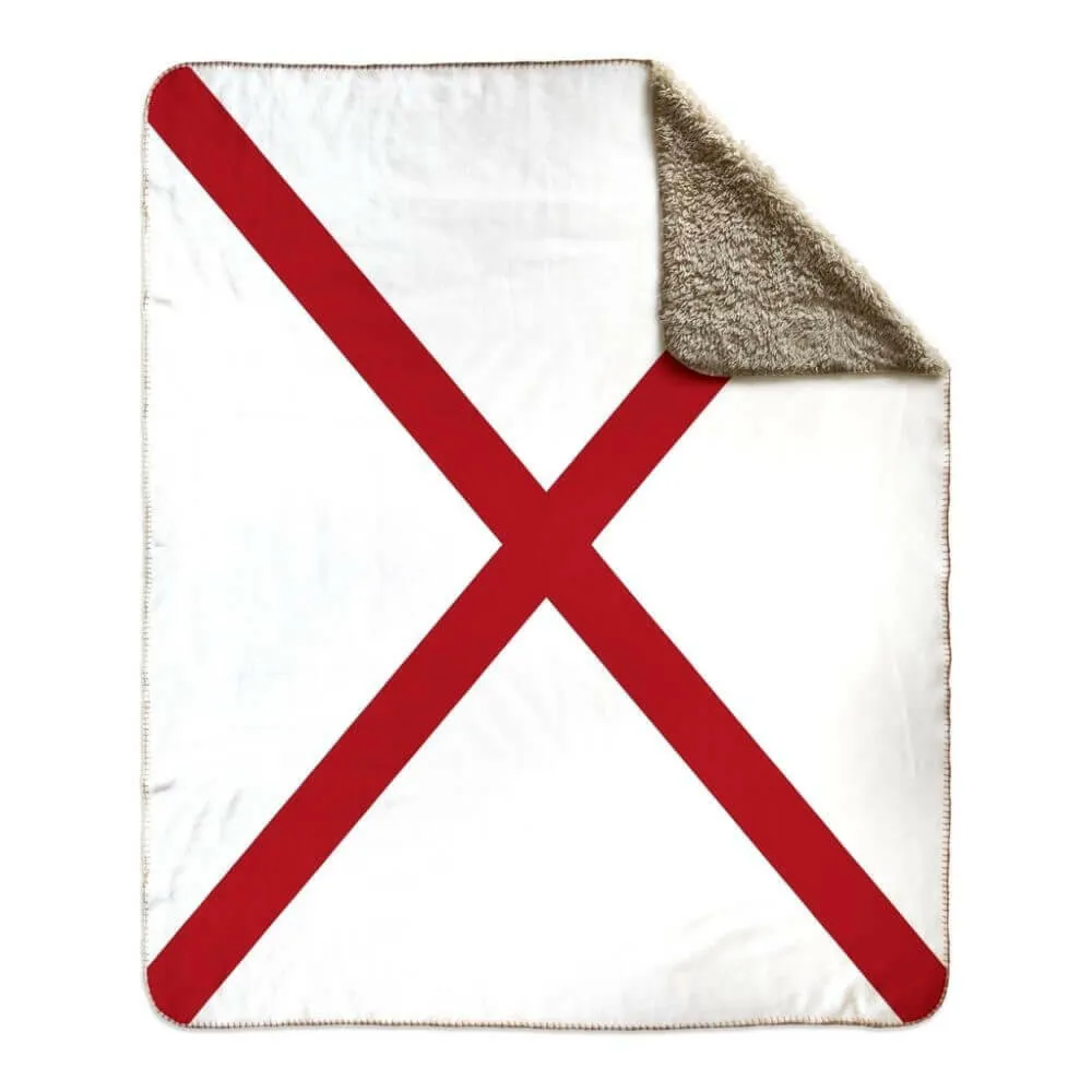Nautical Signal Flag Fleece Sherpa Blanket, Choose A-Z