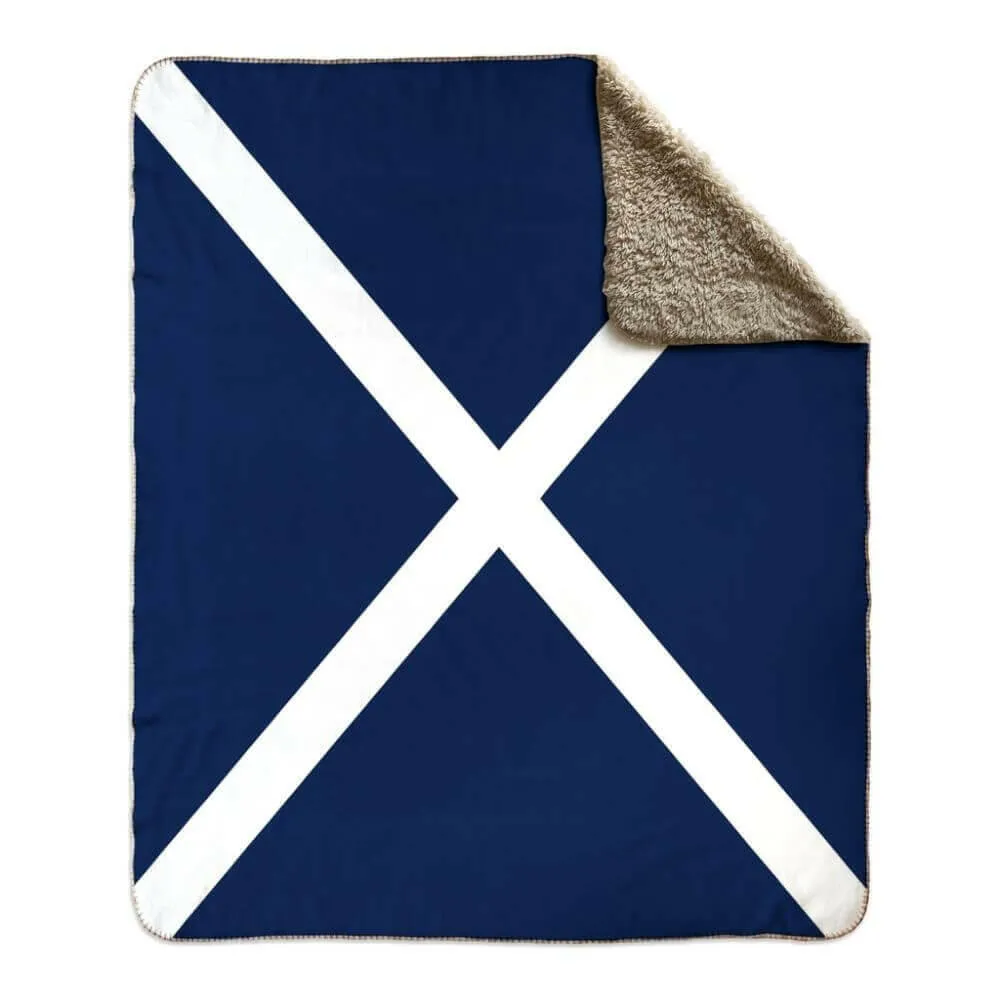 Nautical Signal Flag Fleece Sherpa Blanket, Choose A-Z