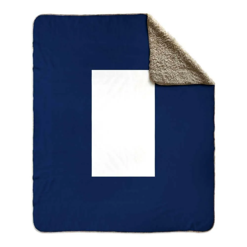 Nautical Signal Flag Fleece Sherpa Blanket, Choose A-Z