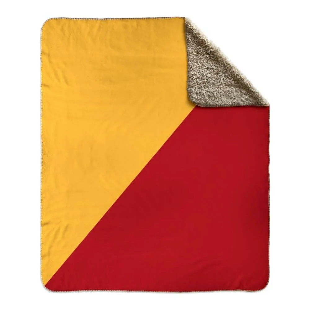 Nautical Signal Flag Fleece Sherpa Blanket, Choose A-Z