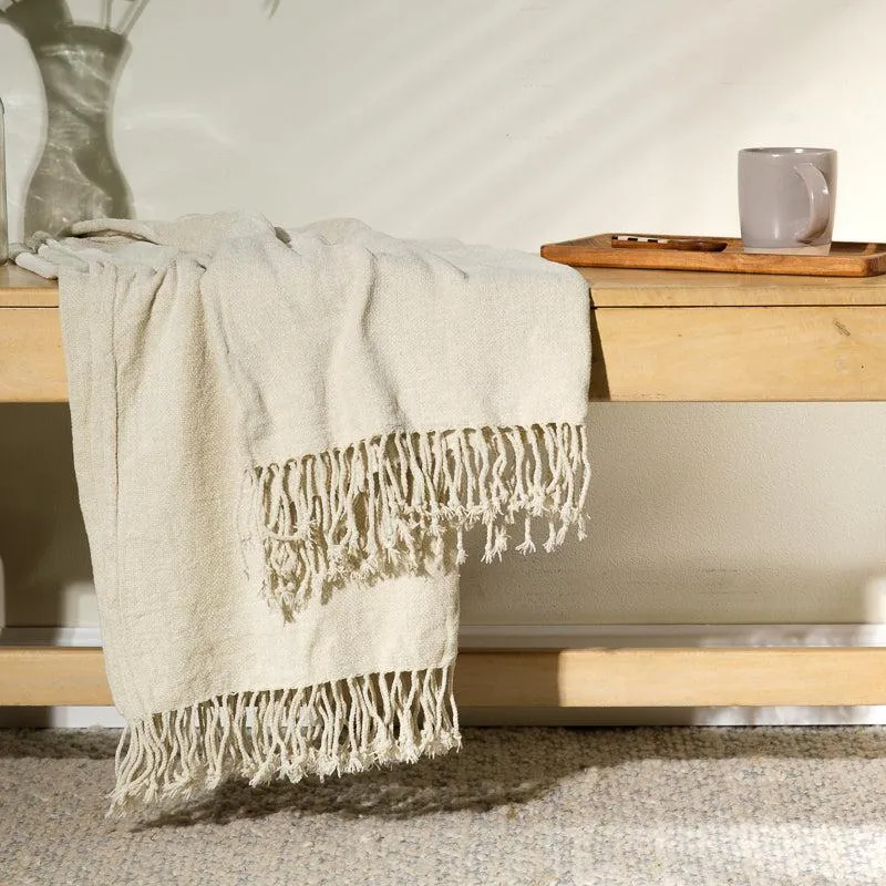 Nest Chenille Throw - Ivory