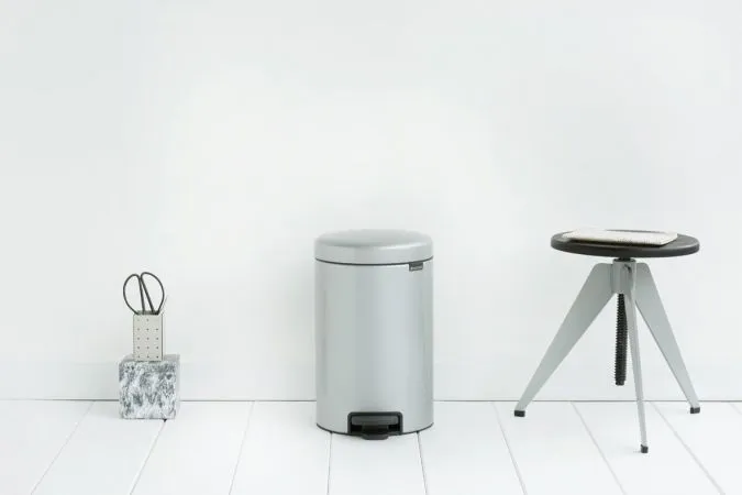 NEWICON 12L PEDAL BIN  - Metallic Grey