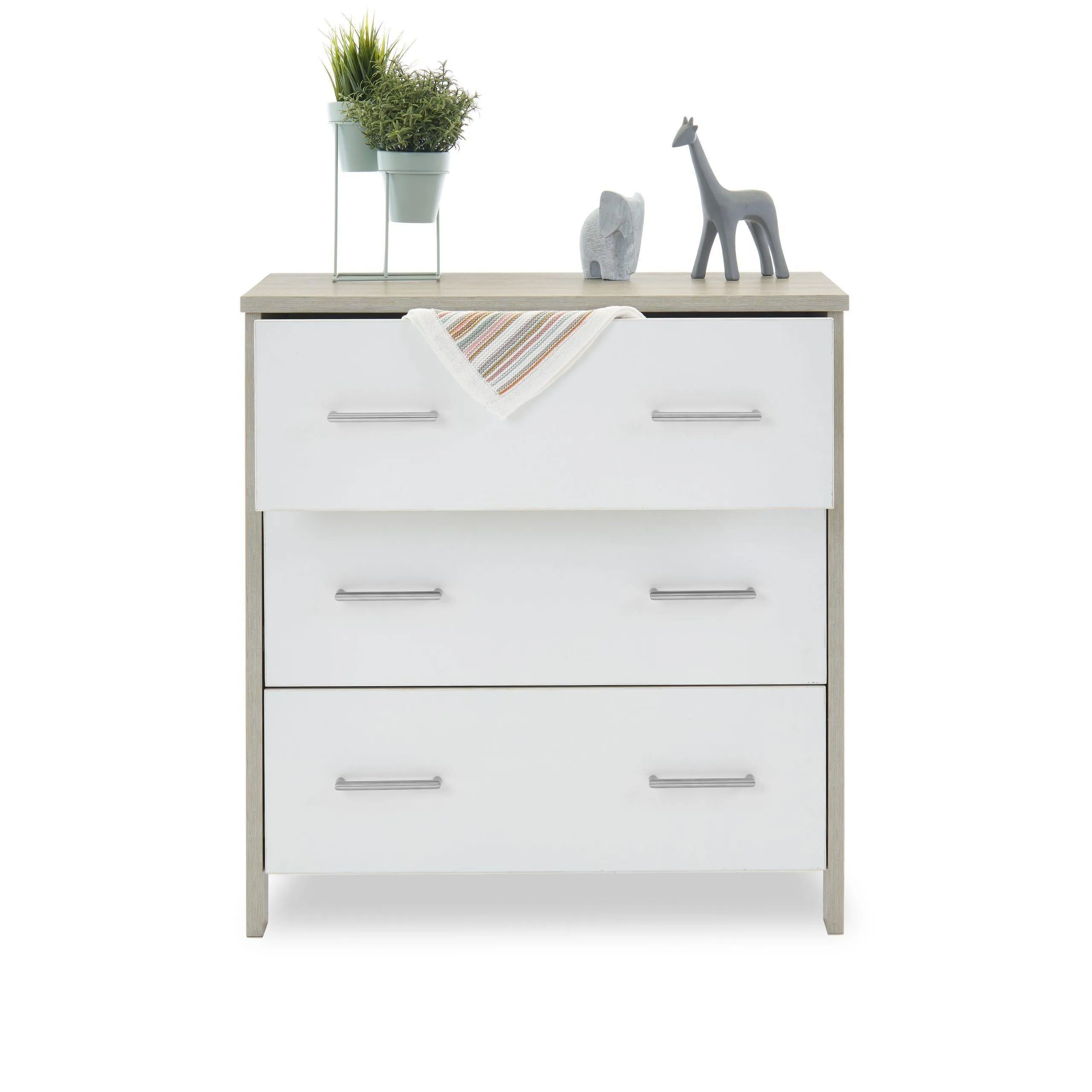 Nika Changing Unit - Grey Wash & White