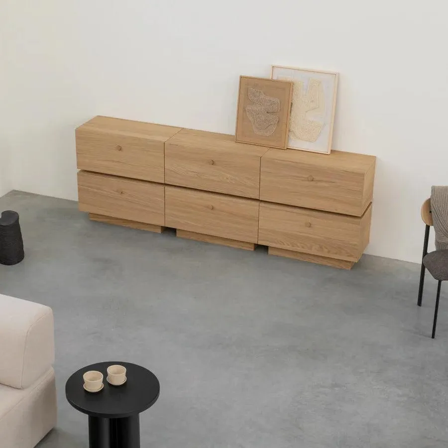 OAK WOOD LARGE TV UNIT