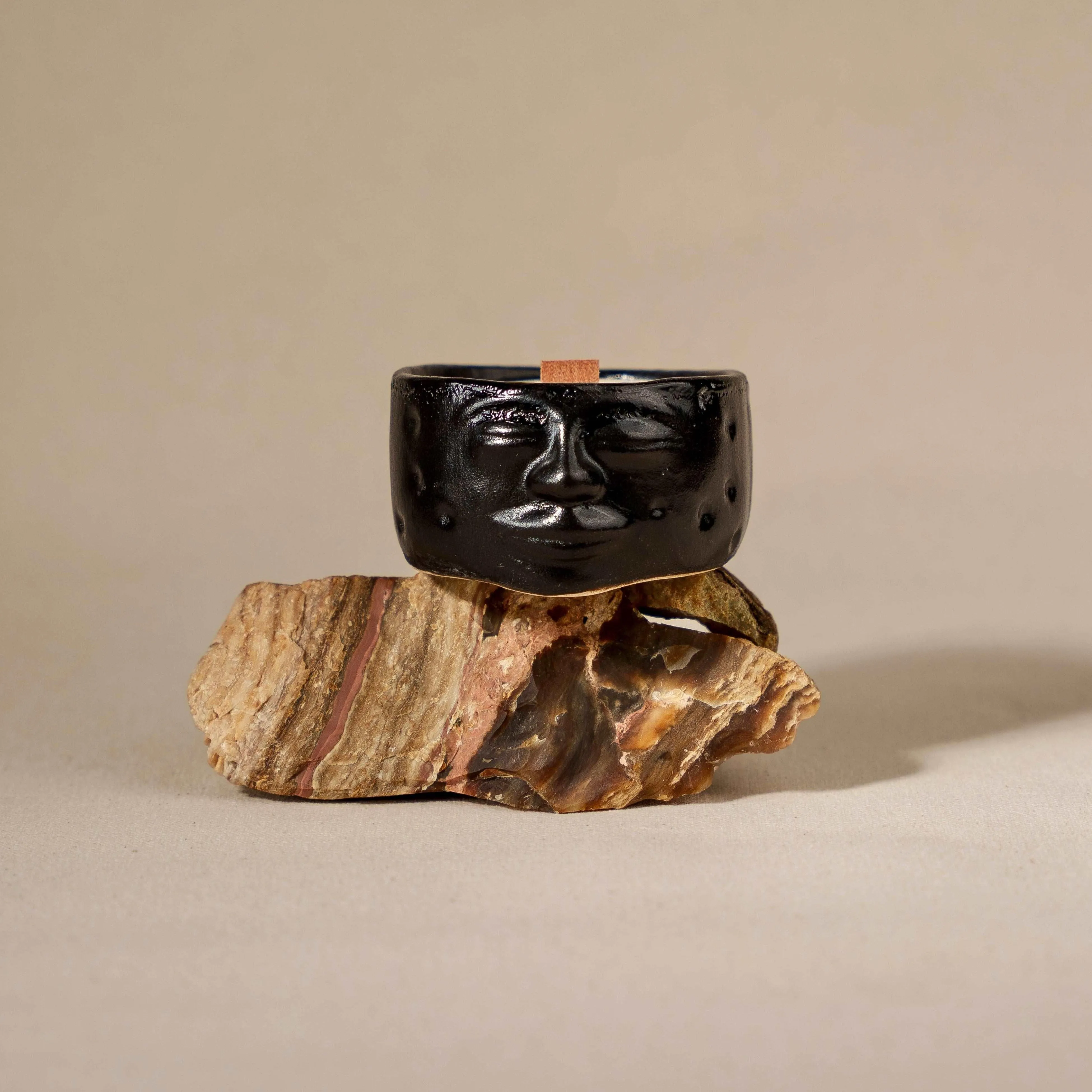 Oberon Moon Jar Candle - Black