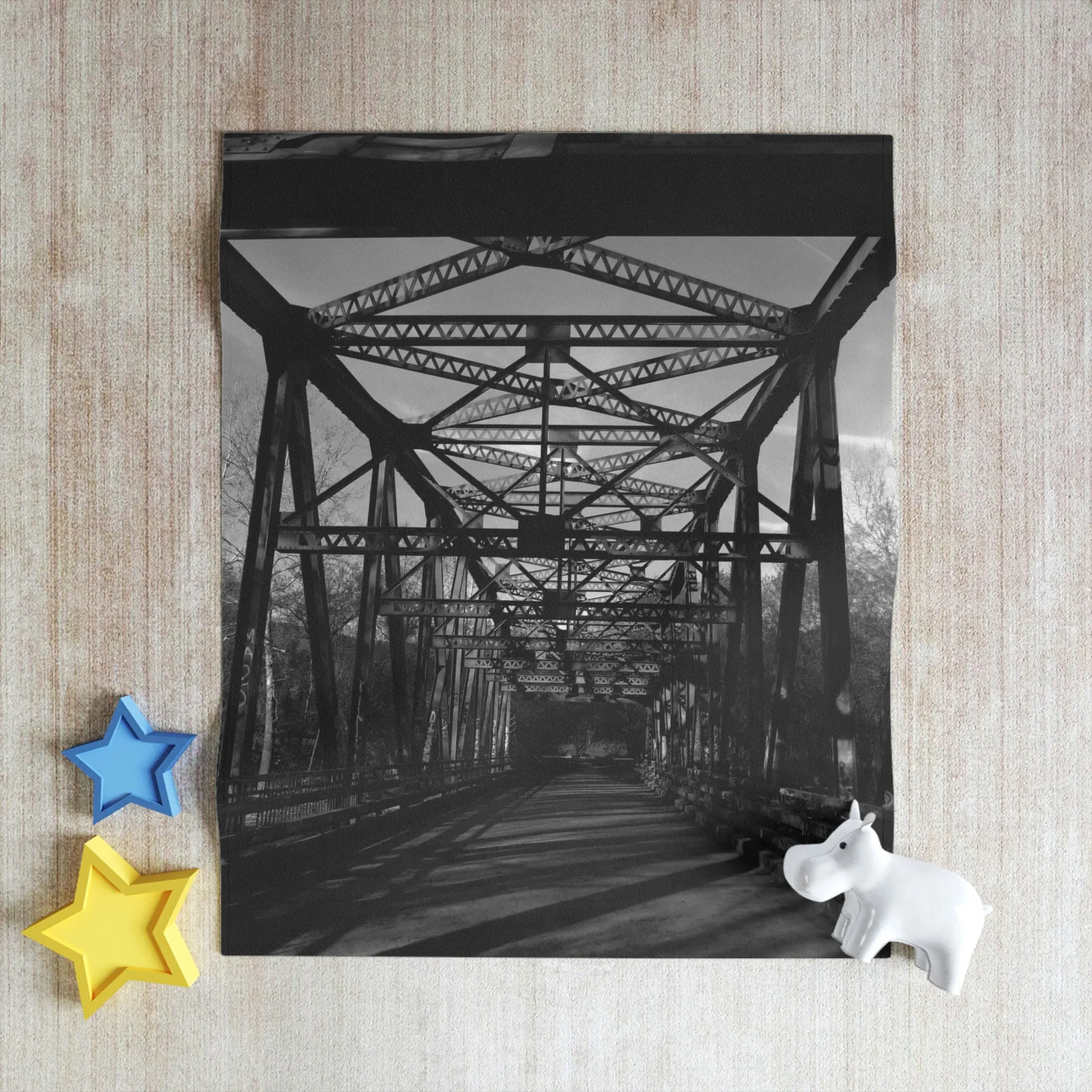 Old Bridge Throw Blanket