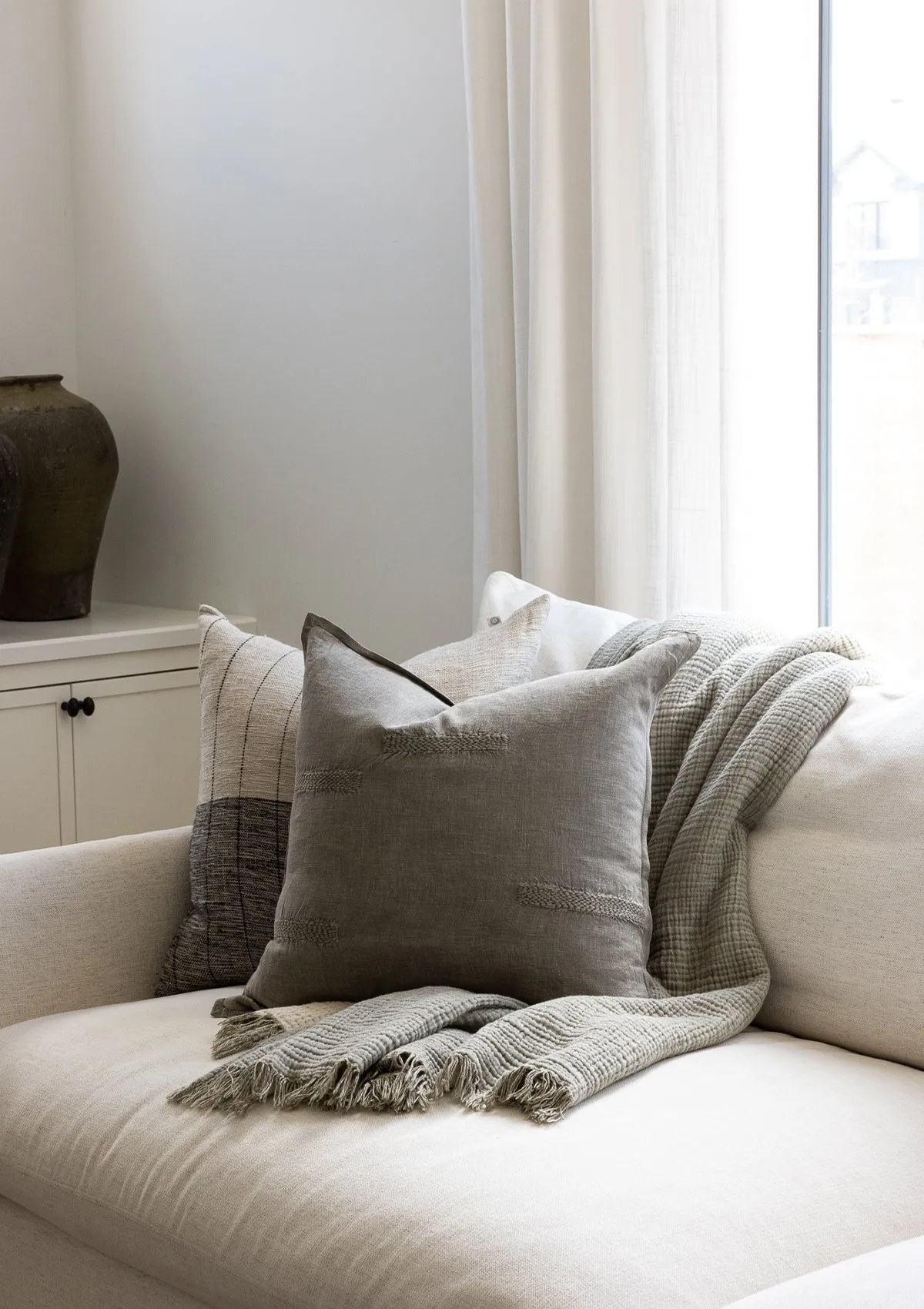 Olive/Clay Enes Cotton Throw