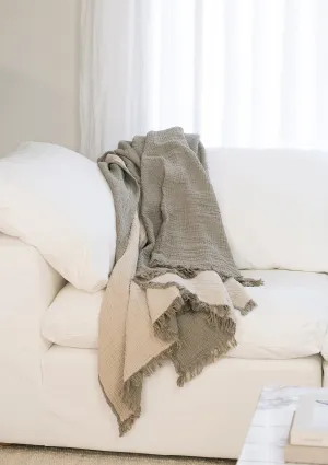 Olive/Clay Enes Cotton Throw