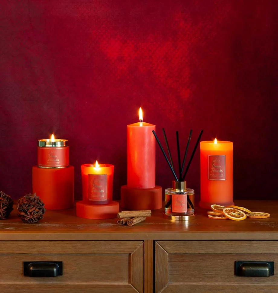 Orange Pomander Small Tin Candle