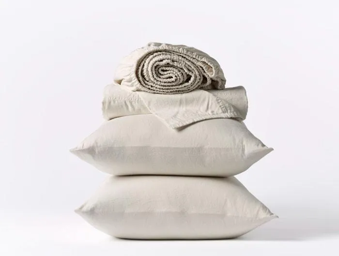 Organic Relaxed Sateen Pale Gray Sheet Sets by Coyuchi