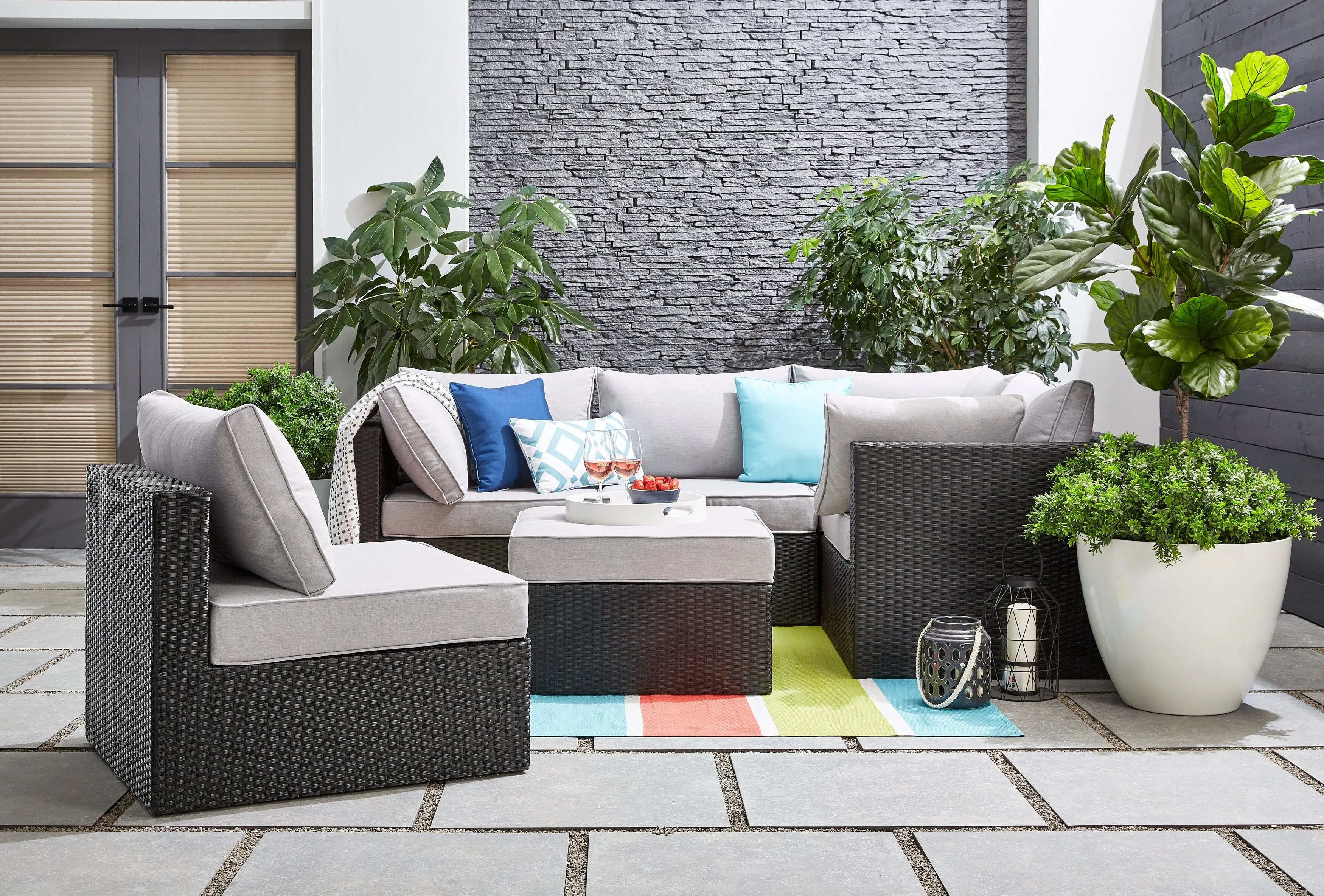 Oslo 6-Piece Patio Set - Grey