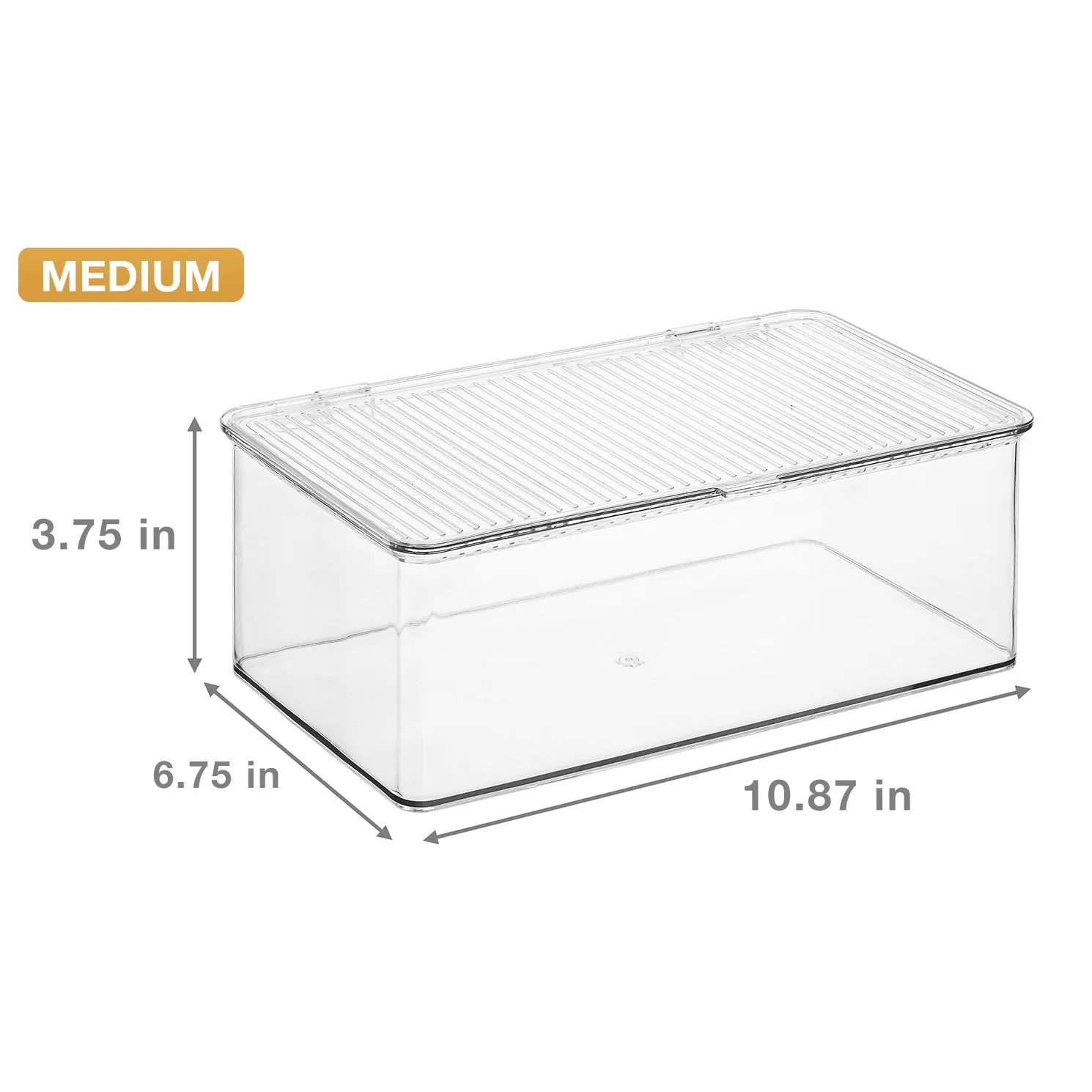 Pantry Storage Bins for with Hinged Lids