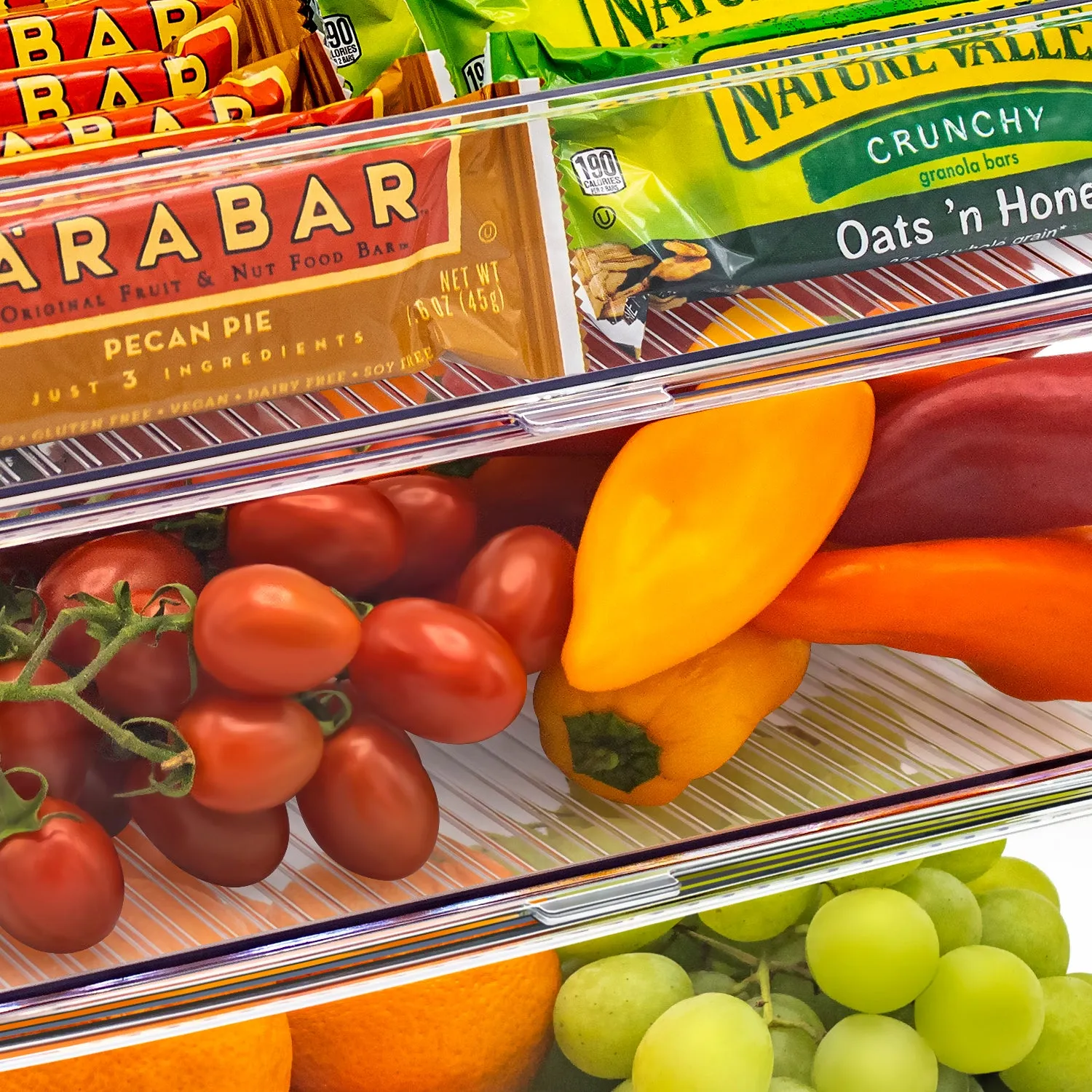 Pantry Storage Bins for with Hinged Lids